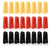 CYUXING 24 Pezzi di Cuscinetti ammortizzatori per Portiere Auto, Serrature in Silicone per Portiere Auto per Assorbimento degli Urti e riduzione del Rumore, Rosso Giallo Bianco con Design Antiscivolo