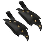 CYUXING 2Pcs Rinascimento Cuoio Fondina Bacchetta | Accessori, Porta Spada per Cosplay Medievale Renfaire, Clip Cintura per Festa Ballo Festival