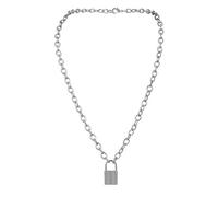 CYWQZZ Collana con ciondolo a forma di lucchetto, stile gotico, catenina lunga, collana semplice e carina, da donna