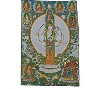 CYXZX Arazzo Thangka Tibetano Fatto A Mano Avalokitesvara A Mille Mani Ricamo Pittura per La Decorazione Domestica Arazzo Meditazione (Size : 60x90cm(23x35inch))