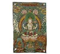 CYXZX Chenrezig Thangka Pittura Ricamo Pittura Fatta A Mano Tibetano Thangka Arazzo Stampa Artistica Poster per la Decorazione Domestica Meditazione (Size : 60x90cm(23x35inch))