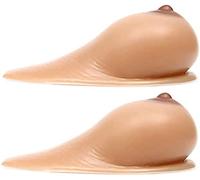 CYXZX Seno Finto Silicone Forme del Seno in Silicone realistiche a Forma di Goccia d'Acqua Seni Finti per miglioramento del Torace della Donna - 1 Paio (Taglia : D~Cup(1000g/pair))