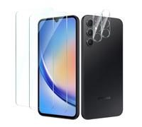 CYYAGE 2 Pezzi Vetro Temperato Pellicola Protettiva per Samsung Galaxy A34 e 2 Pezzi Vetrino Protezione Fotocamera, HD Trasparente Protettivo Film Durezza 9H, Anti Graffio, Senza Bolle