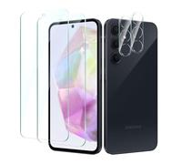 CYYAGE 2 Pezzi Vetro Temperato Pellicola Protettiva per Samsung Galaxy A35 e 2 Pezzi Vetrino Protezione Fotocamera, HD Trasparente Protettivo Film Durezza 9H, Anti Graffio, Senza Bolle