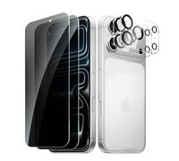 CYYAGE 2 Pezzi Vetro Temperato Pellicola Protettiva Privacy per iPhone 17 Pro Max e 2 Pezzi Vetrino Protezione Fotocamera, Anti Spy Protettivo Film Durezza 9H, Anti Graffio, Senza Bolle