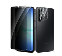 CYYAGE 2 Pezzi Vetro Temperato Pellicola Protettiva Privacy per Samsung Galaxy A17 e 2 Pezzi Vetrino Protezione Fotocamera, Anti Spy Protettivo Film Durezza 9H, Anti Graffio, Senza Bolle