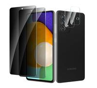 CYYAGE 2 Pezzi Vetro Temperato Pellicola Protettiva Privacy per Samsung Galaxy A52/A52s 5G e 2 Pezzi Vetrino Protezione Fotocamera, Anti Spy Protettivo Film Durezza 9H, Anti Graffio, Senza Bolle