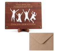 CYZBL 20 x 15 cm Regalo in Denaro per Il Battesimo, Regalo in Denaro Confezione Creativa con Staffa, Regalo In Denaro In Legno per Ragazze Giovani