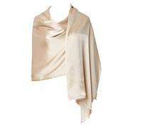 Cyzlann Sciarpe da donna 100% seta lunghe e leggere sciarpe per le donne, cachi, Taglia unica