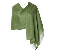 Cyzlann Sciarpe da donna 100% seta lunghe sciarpe leggere per le donne, Army Green, Etichettalia unica