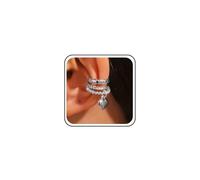Cz No Pierce Orecchio Bracciale Orecchini Cuore Non Piercing Avvolgere Intorno Oro Argento Piccolo Cristallo Cartilagine Clip Su Semplice Strisciante Dainty Scalatore Tripla Illusione Cerchio Donne