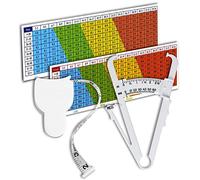 CZ Store Calibro per Grasso Corporeo e Nastro di Misurazione✮GARANZIA A VITA✮Kit Completo Professionale-Misuratore Grasso Corporeo, Manuale Istruzioni, Tabella delle Misure, Guida agli Esercizi