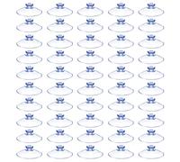 CZ Store - Mini Ventose -✮GARANZIA A VITA✮- 50 PEZZI - Ventose Trasparenti in PVC - Ventosa 30 MM, Riutilizzabile, Senza Gancio, Linguetta a Fungo - Appendini adesivi per Specchi, Vetro, Finestre