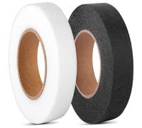 CZ Store Nastro Termoadesivo per Orlo |128M X 20 MM|BIANCO E NERO|✮GARANZIA A VITA✮- 2 Nastri Adesivi per Tessuti - Nastro Termoadesivo Resistente per Riparazioni su Tende, Jeans, Pantaloni, Gonne