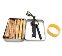 CZ-XING Survival - Set di pietra focaia di emergenza, asta di magnesio Flint Fire Starter scatola impermeabile, per esterni Fatwood Stick Fire Starter Strumento di sopravvivenza