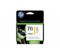 Hp confezione da 3 cartucce di inchiostro giallo designjet 711, 29 ml