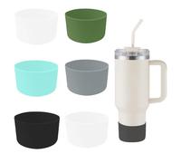 CZAKOMIX 6 Pezzi Manicotto in Silicone per Tumbler Boot Stanley Cup, Manicotto in Silicone per Bottiglia d'Acqua, Manicotto per Fondo di Bottiglia della Tazza di Viaggio Dell'auto (6 Colori)