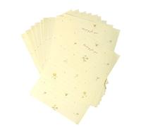 CZAKOMIX 60 Fogli di Carta da Lettere, Design Floreale Giallo Crema,Lettere di Cancelleria a Righe, 25,5*18,4cm,Carta Vintage,per la Scrittura Quotidiana,Gli Auguri per le Vacanze,Il Crafting Creativo
