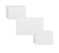 CZAKOMIX Buste Bianche da Lettera-80 Pezzi 10.5 x 6.8 cm Mini Kraft Bustes, Buste Piccole, per Partecipazioni Matrimonio, Natale, Parti, Lembo A Punta Bustes (Non Include Carta O Colla)