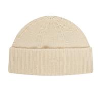 Czapka zimowa Lacoste 3D Rib Knit Wool Beanie - ecru white - Beige