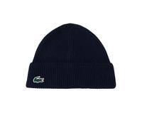 Czapka zimowa Lacoste Ribbed Knit Wool Golf Beanie - midnight blue - Blu