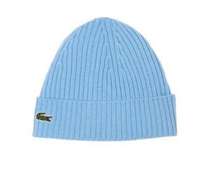 Czapka zimowa Lacoste Unisex Ribbed Wool - blue - Blu