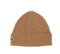 Czapka zimowa Lacoste Unisex Ribbed Wool Beanie - brown - Marrone