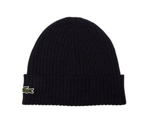 Czapka zimowa Lacoste Unisex Ribbed Wool - navy blue - Blu
