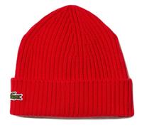 Czapka zimowa Lacoste Unisex Ribbed Wool - Rosso