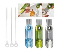 CZAYEFNH 3 Pezzi scovolino per Bottiglie, 3 in 1 Tazza Coperchio Spazzola per la Pulizia, con 3 Pezzi Spazzola per Fessure Strette, per Pipa, Tastiera, Provetta, Bocca di Bollitore, Lavandino