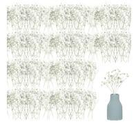 CZAYEFNH 50 Pcs Fiore Artificiale Finti Bianca Gipsofila, mazzi di fiori artificiali Gypsophila per il respiro del bambino di fiori finti, per la decorazione della casa di nozze, decorazione fai da te
