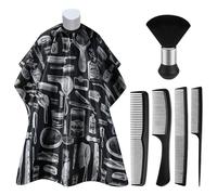 CZAYEFNH Mantello da Parrucchiere，Mantella da Barbiere Grembiule da Parrucchiere,Lunghezza Unisex, con Spazzola per Il Collo,Impermeabile,per Acconciatura, Taglio e Capelli Che Muoiono