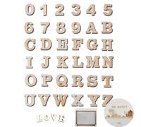 CZAYEFNH Numeri e Lettere in Legno 200 Pezzi Set DIY Decorazioni Artigianali Altezza 15mm Colore Naturale per Album Scrapbooking casa Fai da Te