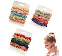 CZAYEFNH Set di 15 Scrunchies in Seta - Elastici Eleganti in Satin - Scrunchies Morbidi E Duraturi per Donne, Ideali per Uso Quotidiano E Occasioni Speciali - Eleganza Europea alla Moda