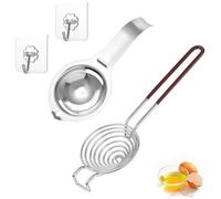 CZAYEFNH Set di 2 Separatori di Uova in Acciaio Inossidabile - Separazione Pratica tra Tuorlo & Albume - Adatto per Lavastoviglie - Accessori per Cucina E Pasticceria