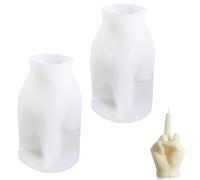 CZAYEFNH Set di 2 Stampi Creativi in Silicone in Forma di Mano e Dito 3D per la Creazione di Candele - Stampi per Artigianato, Ornamenti, Fondente, Candele Profumate e Saponi