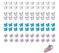 CZAYEFNH Set di 80 Pezzi di Sorprendente Nail Art a Farfalla con Strass Scintillanti - La Scelta Perfetta per Unghie Splendenti che Attirano Tutti gli Sguardi!