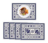 CZAYEFNH Set di Quattro Tovagliette,Perfette per Famiglie, Feste e Banchetti, Realizzate in Lino di Alta Qualità, tovagliette americane lavabili,11.8 * 17.7in