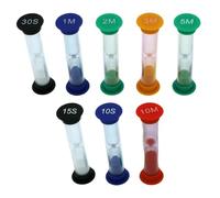 CZAYEFNH Timer Cucina Clessidra - Set di 8 Timer Colorati per Ragazzi, Clessidra da 1-10 Minuti, Timer Visivo Ideale per Ragazzi e Toilette