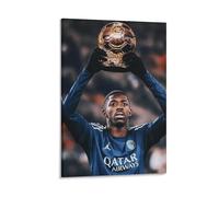 CZBAIY Ousmane Dembele - Poster artistico da parete, stampa su tela, decorazione per la stanza, 60 x 90 cm
