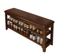 CZDANG Small Bench for Entryway，Kitchen Table Bench, Shoe Wood Storage Bench with Leather Cushion for Hallway, Bedroom, Living Room,Dining Room,(100 * 27 * 44cm)