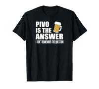 Czech Beer Pivo è la risposta Divertente Repubblica Ceca Bere Maglietta