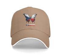 Czech Czechs Butterflies Flag Unisex Hip Hop cap Anti-Sole Cappellino con Visiera Regolabile Berretto da Baseball for Casual Estate Golf