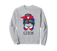Czech Girl Czech Heritage Czech Republic Flag Felpa
