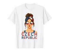 Czech Girl Czech Republic Flag Czech Girlfriend Wife Maglietta
