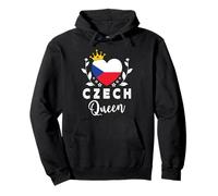 Czech Queen Czech Republic Flag Proud Czech Woman Felpa con Cappuccio