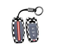 CZEMAM Cover in silicone per chiave auto Audi A4 B8 2016 A5 A7 A8 Q5 | Custodia per chiave auto per Q8 R8 RS4 RS5 2018, resistente all'usura, stile Motorsport, con portachiavi a 3 pulsanti
