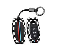 CZEMAM Cover in silicone per chiave auto Audi A4 B8 2016 A5 A7 A8 Q5 | Custodia per chiave auto per Q8 R8 RS4 RS5 2018, antigraffio, stile Motorsport, con portachiavi a 3 pulsanti