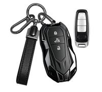 CZEMAM Cover per chiave auto in lega di zinco adatta per Audi A3 A6 Q8 | Custodia protettiva per portachiavi Mech Sporty per A3 2026 A7 A8L S3 Sportback A8 D5 RS6 custodia in silicone accessori nero