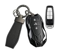 CZEMAM Cover per chiave auto in lega di zinco adatta per Audi A3 A6 Q8 | Custodia protettiva per portachiavi Mech Sporty per A3 2026 A7 A8L S3 Sportback A8 D5 RS6 custodia in silicone accessori nero